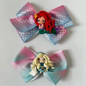 Hand Crafted Mermaid Bow Hair Clip